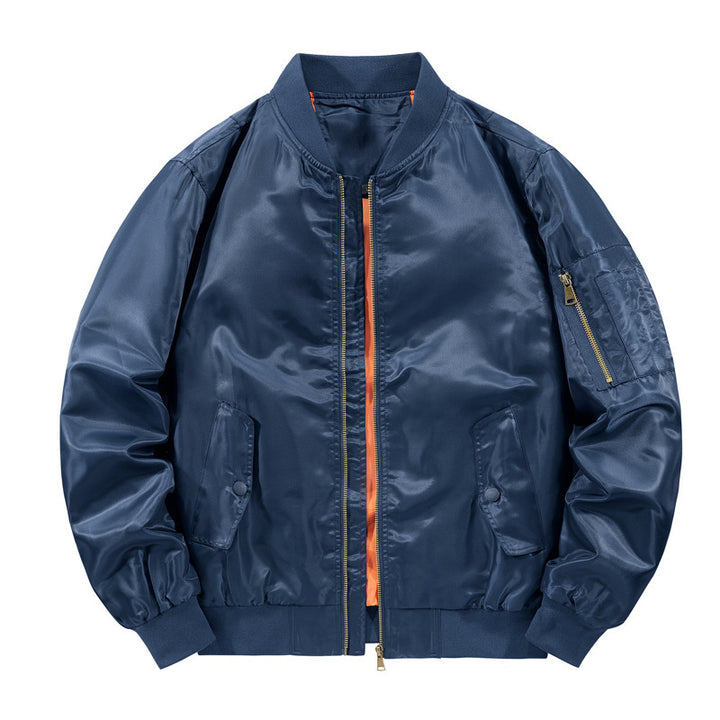 Men's lightweight pilot bomber with contrast lining and sleeve utility pocket Mune Fashion