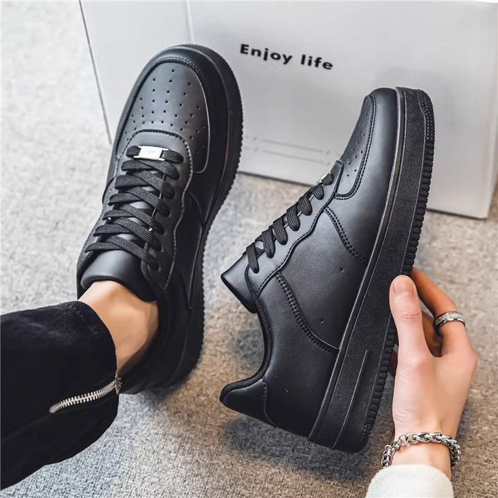Unisex minimalist Court Sneaker with perforated toe cap and padded comfort insole Mune Fashion