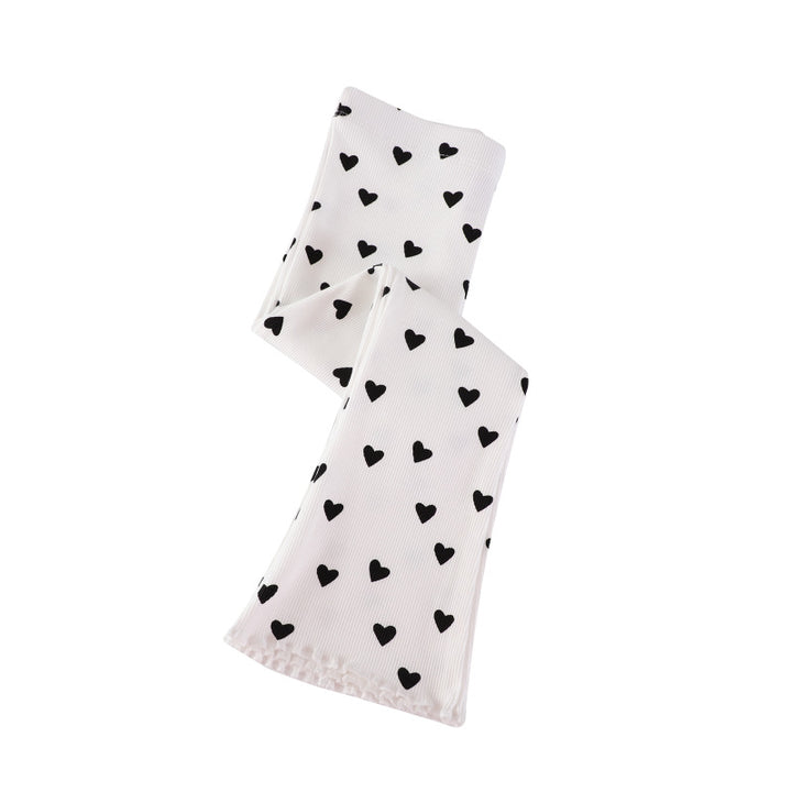 Girls leggings with heart-shaped pattern Mune Fashion