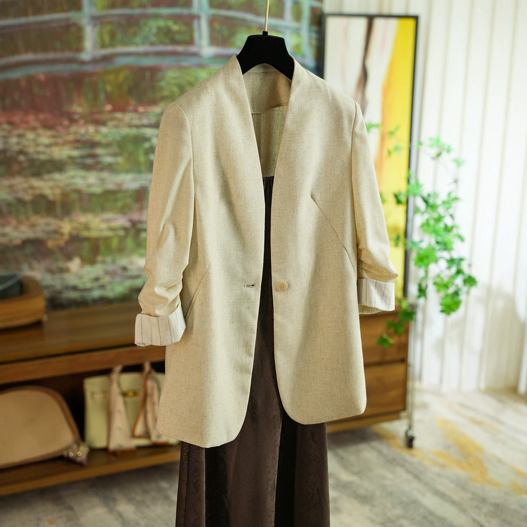 Women’s Stylish Blazer with Slightly Textured Surface Mune Fashion