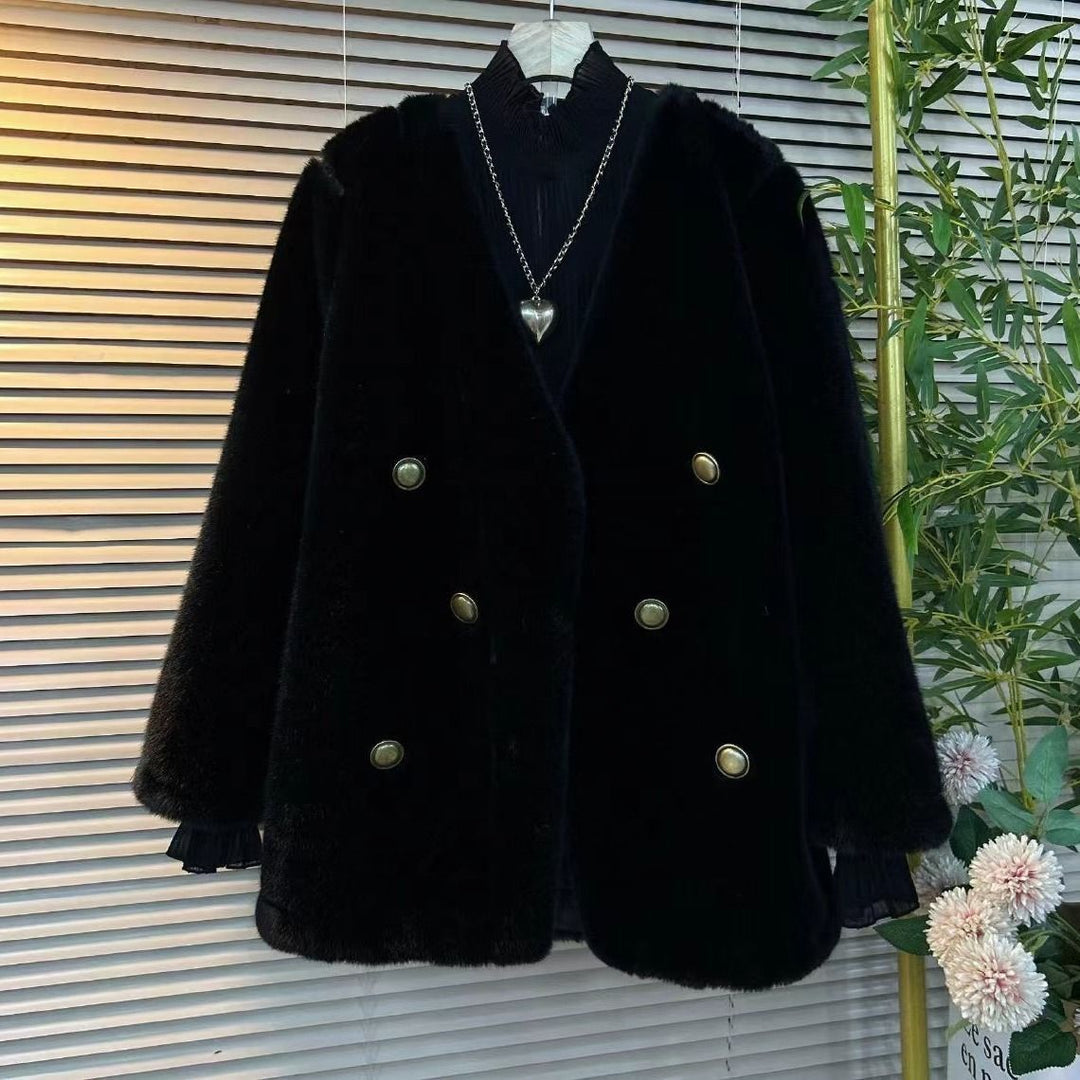 Women's Elegant Fur Jacket Mune Fashion