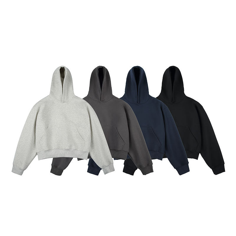 Unisex Kastiger cropped hoodie with kangaroo pocket and ribbed hem Mune Fashion