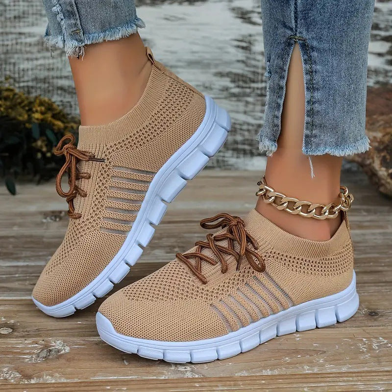 Women Light Knit Sock Sneaker with Elastic Shaft and Flexible Profile Sole Mune Fashion