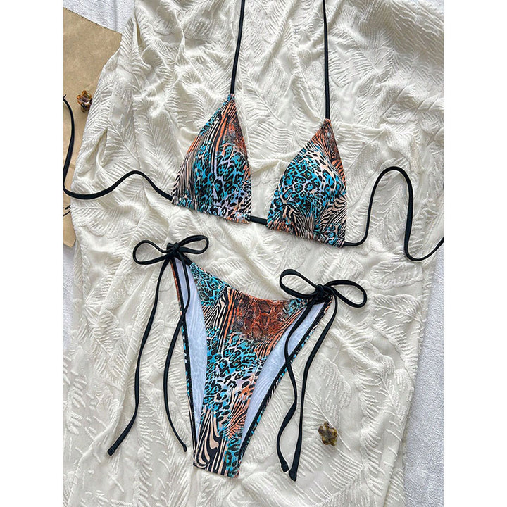 Women's triangle bikini with high leg cut and adjustable straps Mune Fashion