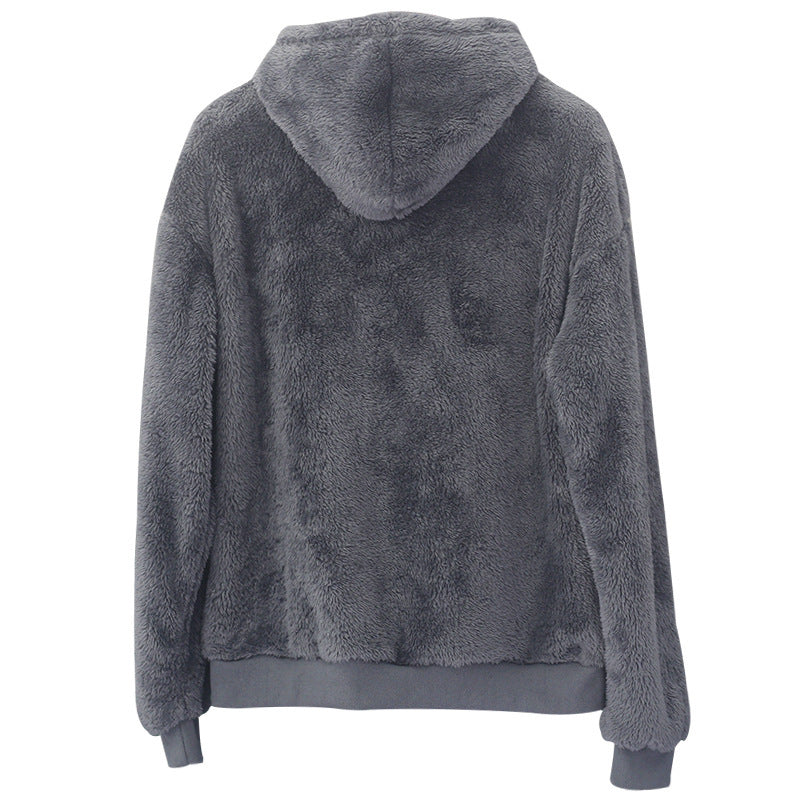 Unisex nan cozy hoodie made of teddy plush with kangaroo pocket Mune Fashion