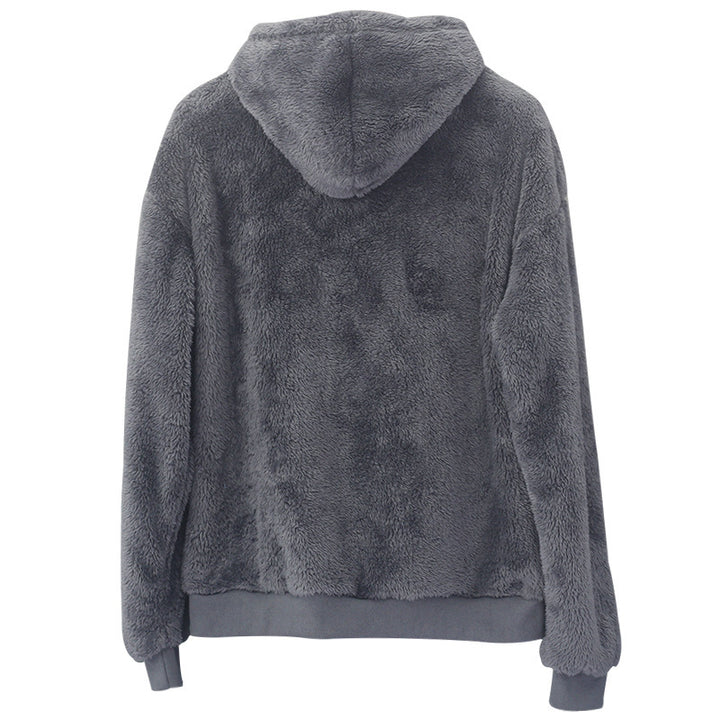 Unisex nan cozy hoodie made of teddy plush with kangaroo pocket Mune Fashion