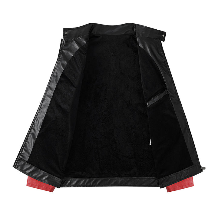 Men's stylish biker jacket with sporty accents Mune Fashion