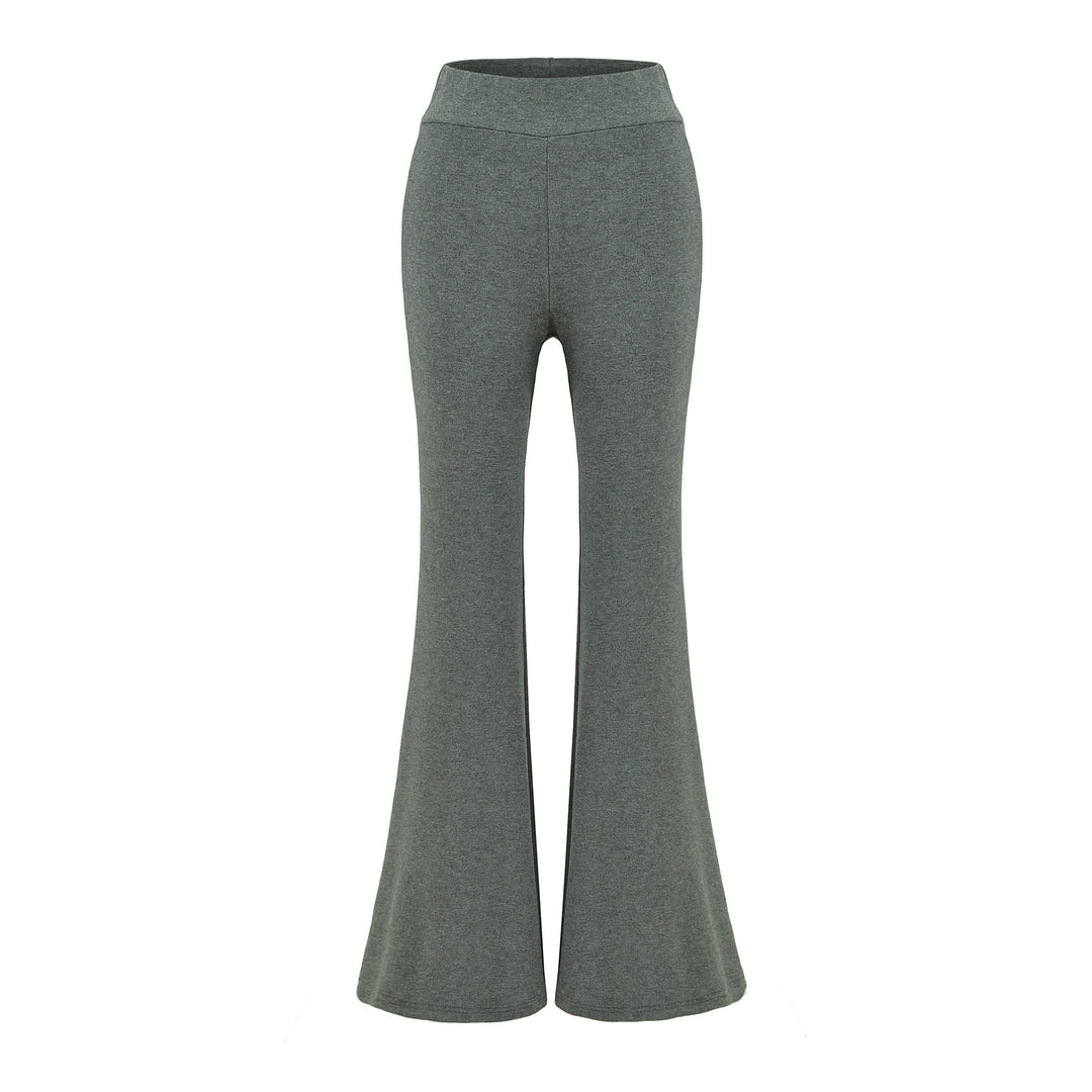 Women's High-Waisted Flared Jersey Leggings with Flared Hem