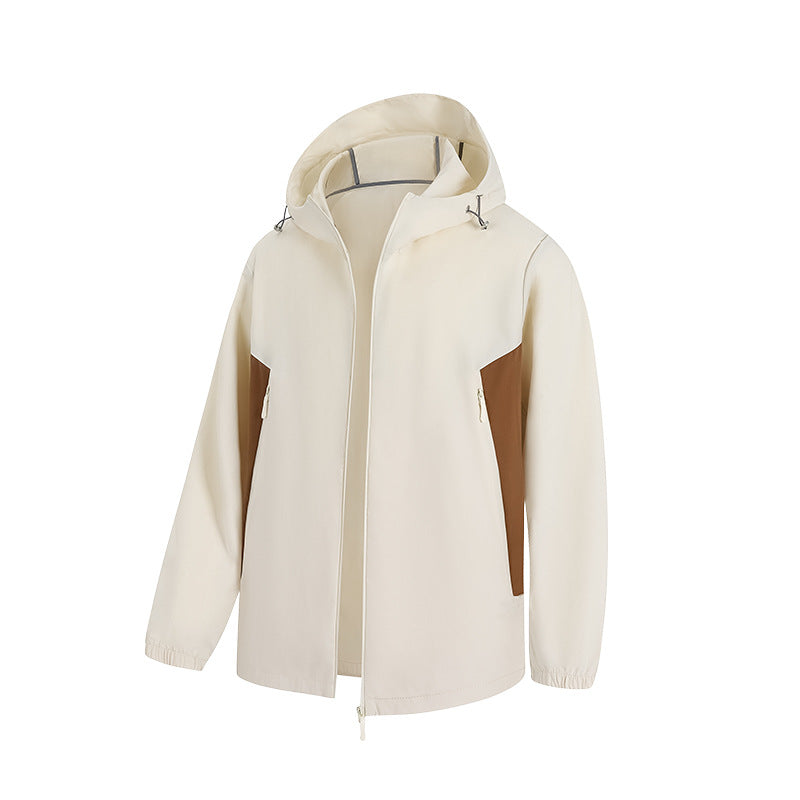 Men's waterproof ultralight hooded shell jacket with ventilation zones and sealed seams Drune