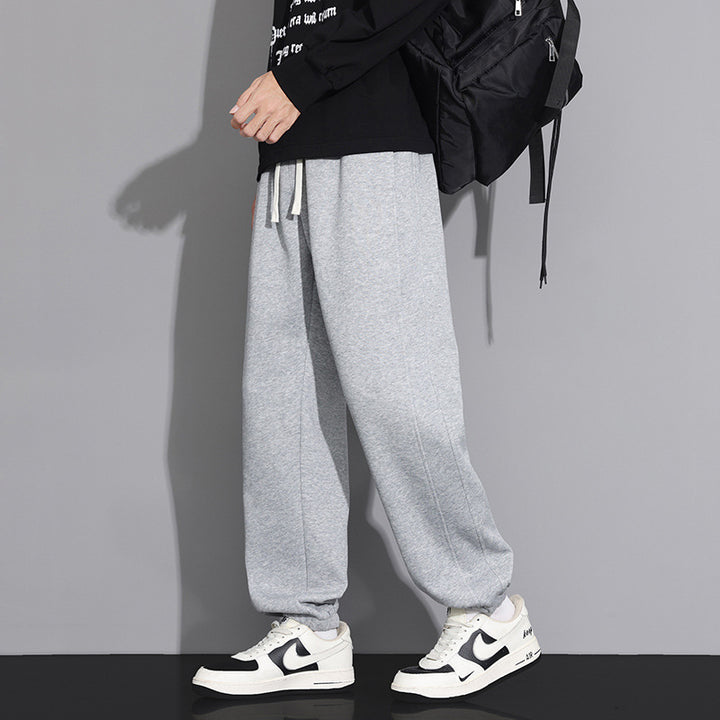 Men's fashionable casual pants with elastic waistband