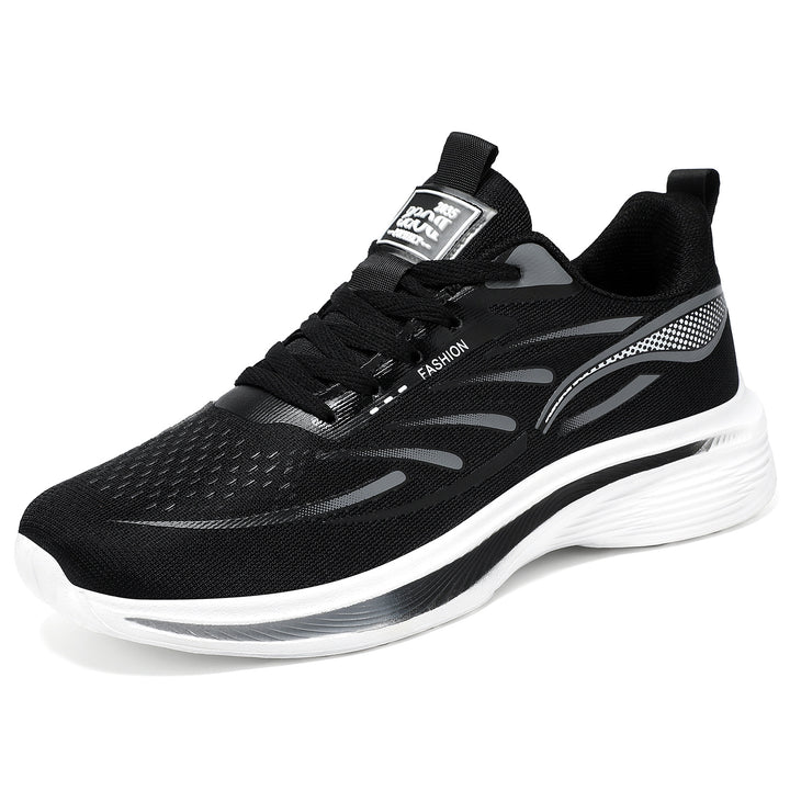 Men's breathable performance running shoe with shock-absorbing air chamber midsole and padded heel collar Mune Fashion
