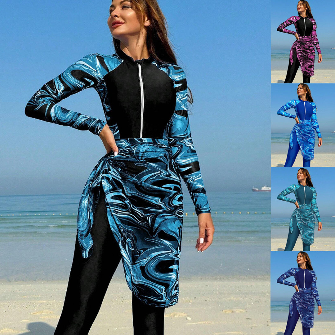 Women’s Sporty Surf Suit with Fashionable Wrap Design Mune Fashion