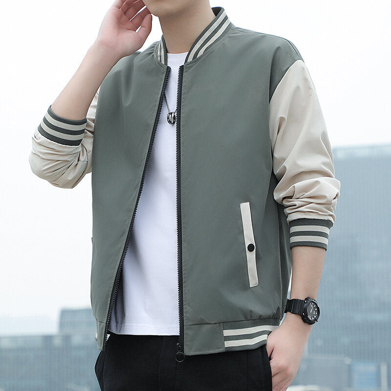 Men's sporty transitional jacket with high stand-up collar Mune Fashion 1788241839