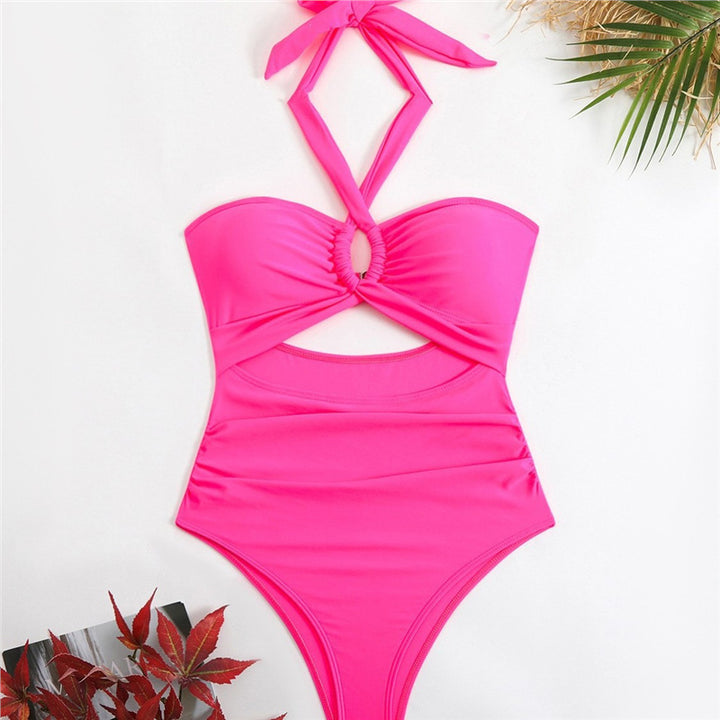 Women's one-piece swimsuit with playful wrap design Mune Fashion