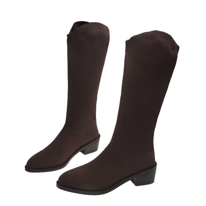 Women's High Boots with Elegant Block Heel Mune Fashion