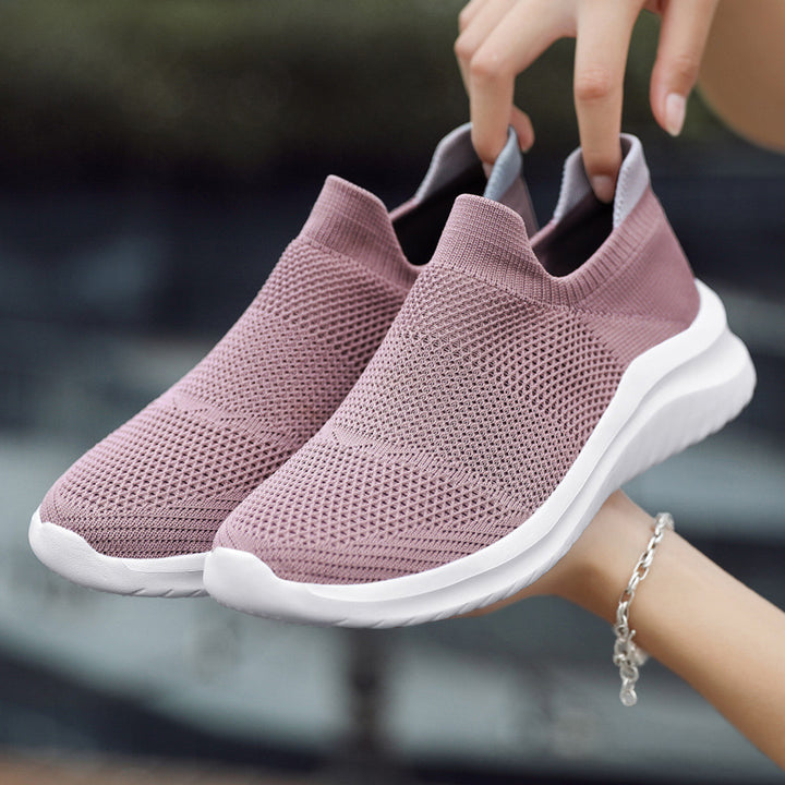 Unisex nan breathable knitted slip-on sneakers with ergonomic memory insole Mune Fashion