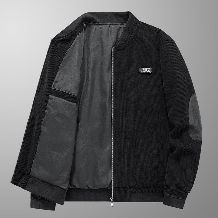 Men's corduroy bomber jacket with fine wide cord structure and lining Mune Fashion