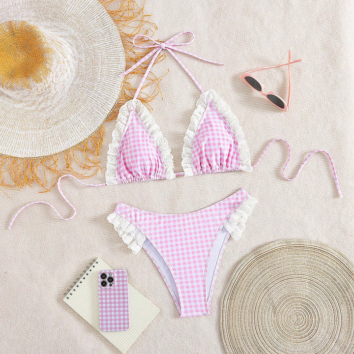 Ladies Triangle Bikini with Ruffles Mune Fashion