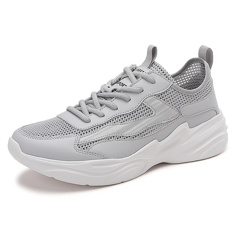Men's sculptural leisure sneaker with molded cushioning sole and breathable mesh-leather combination Mune Fashion