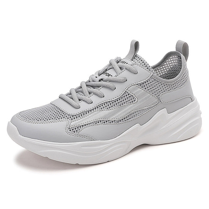 Men's sculptural leisure sneaker with molded cushioning sole and breathable mesh-leather combination Mune Fashion