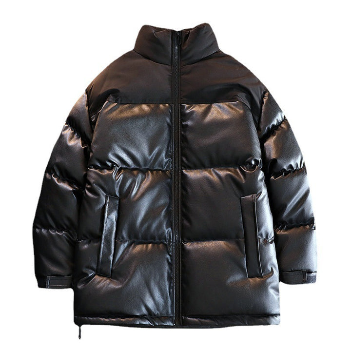 Unisex Padded Oversize Quilted Jacket with Stand-up Collar and Concealed Zipper Mune Fashion
