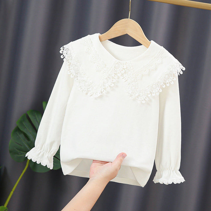 Women's sweatshirt with high lace collar Mune Fashion