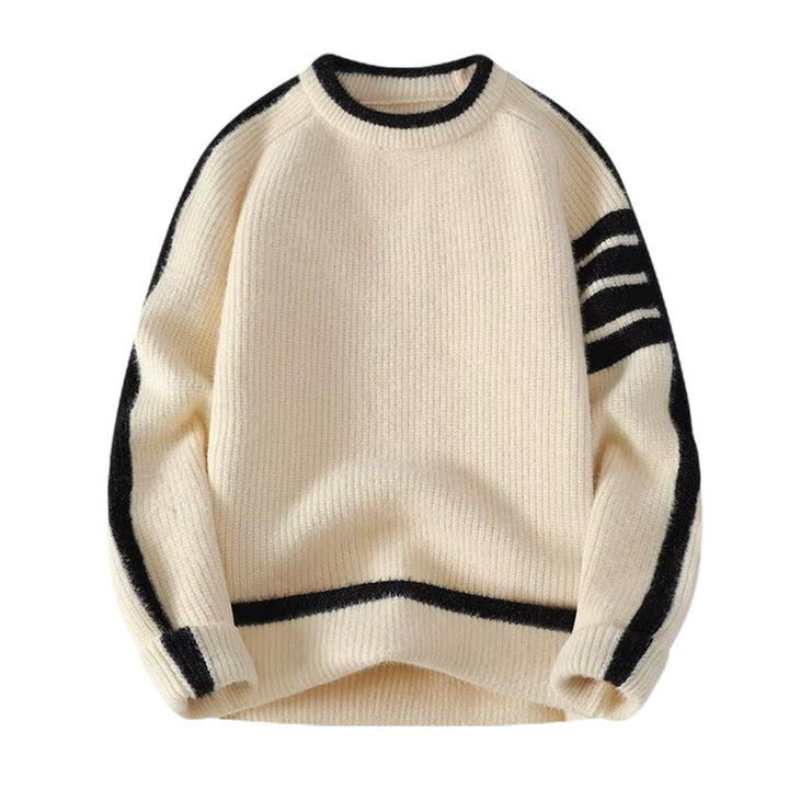 Men's sporty round neck sweater with contrast details Mune Fashion