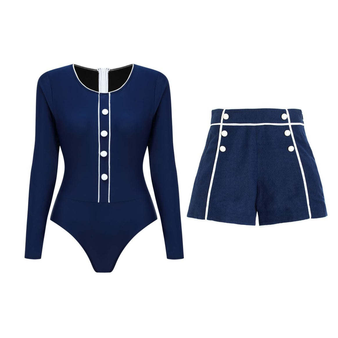 Women Long Sleeve Swimsuit Mune Fashion