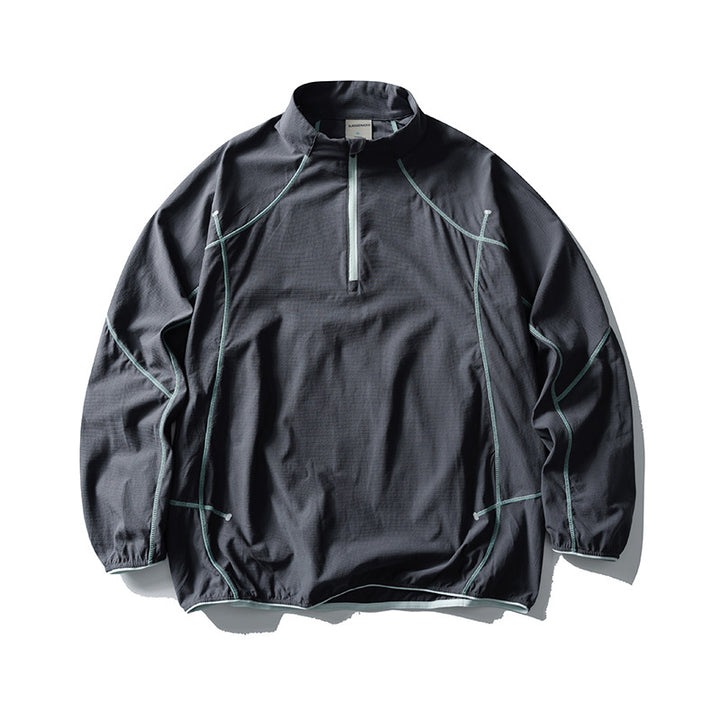 Unisex Lightweight Tech Half-Zip Pullover with Raglan Sleeves Mune Fashion