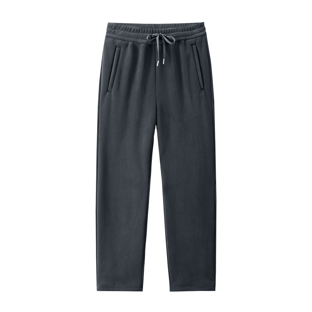 Men's Fleece Jogging Pants with Elastic Waistband, Drawstring and Ribbed Cuffs Mune Fashion