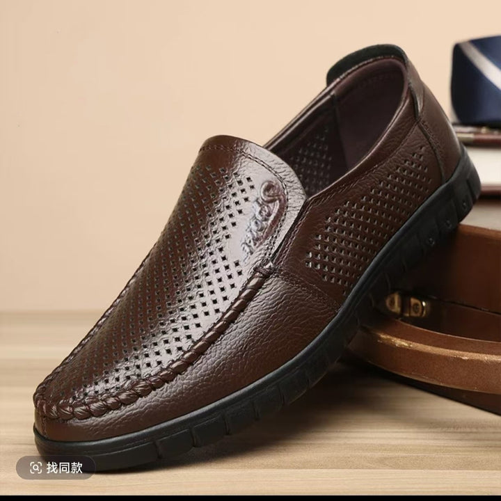 Men's Comfortable Leather Slippers Mune Fashion