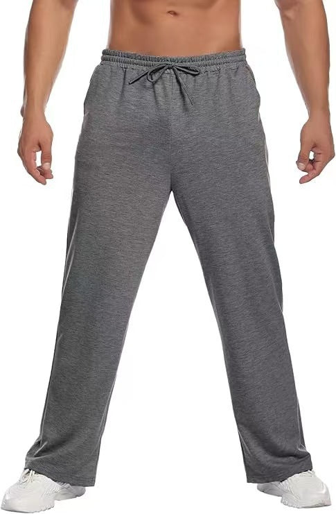 Men's loose-fitting lounge pants made of soft jersey with drawstring, elastic waistband, and straight leg Mune Fashion