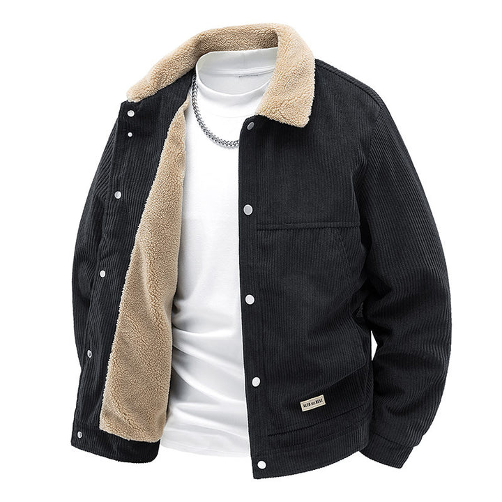 Men's cotton jacket with teddy fur lining Mune Fashion