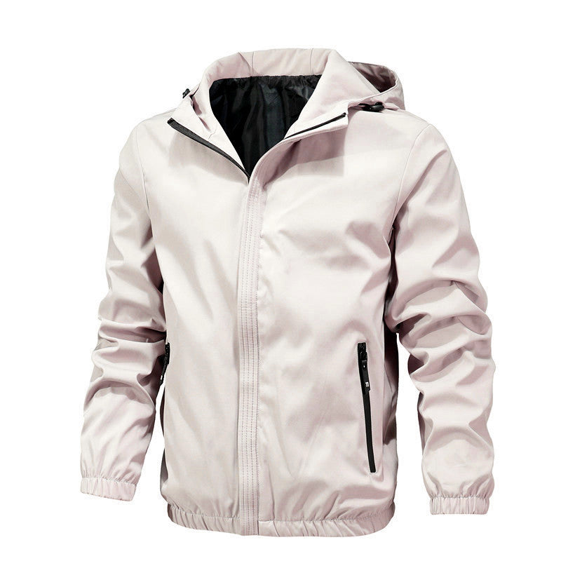 Men's Lightweight Outdoor Softshell Jacket with Hood, Water Repellent Membrane and Zipper Pockets Mune Fashion