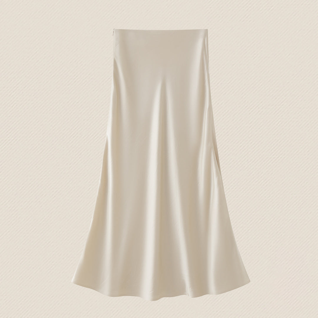 Women's Flowing Maxi Skirt made of high-quality Satin Mune Fashion