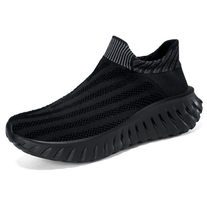 Unisex seamless knit slip-on sneakers with elastic sock collar and profiled cushioning sole profile Mune Fashion