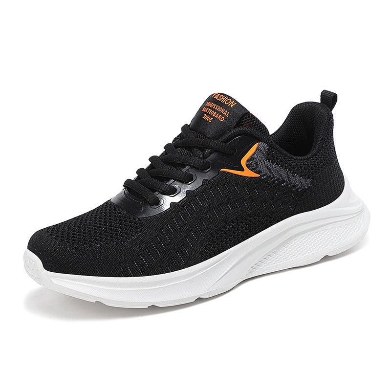 Women's seamless knit walking shoe with breathable mesh upper, ergonomic wave cushioning, and reinforced heel tab Mune Fashion
