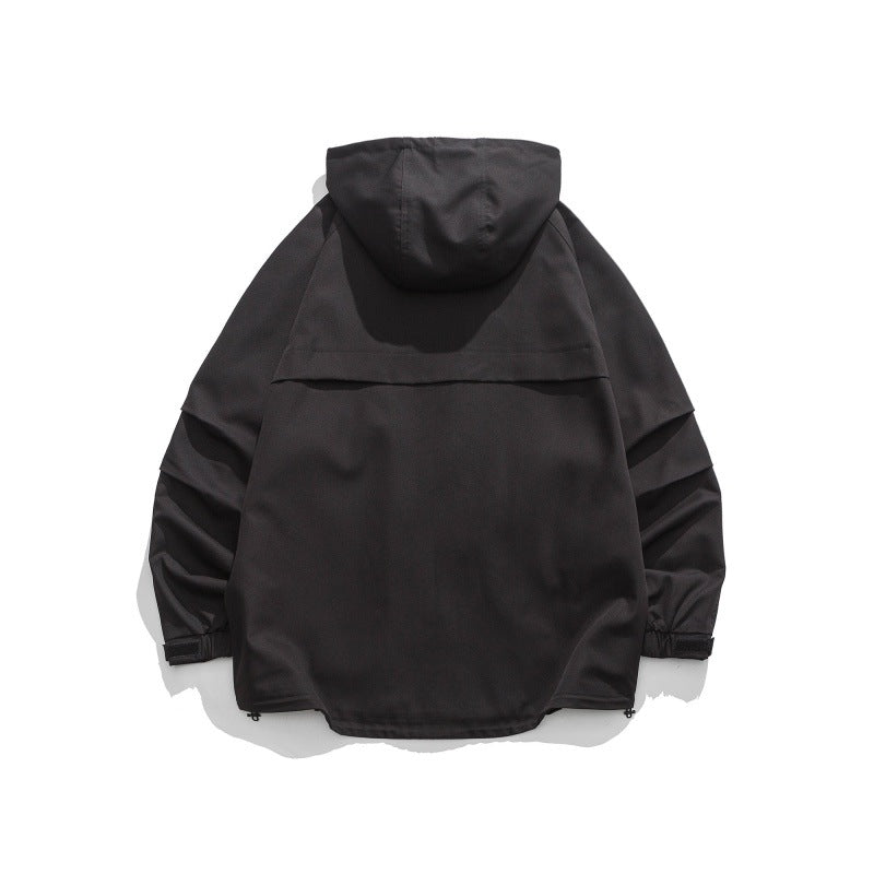 Unisex Boxy-Utility-Hooded Jacket with Multiple Pockets, Adjustable Hem and Windproof Shell Mune Fashion