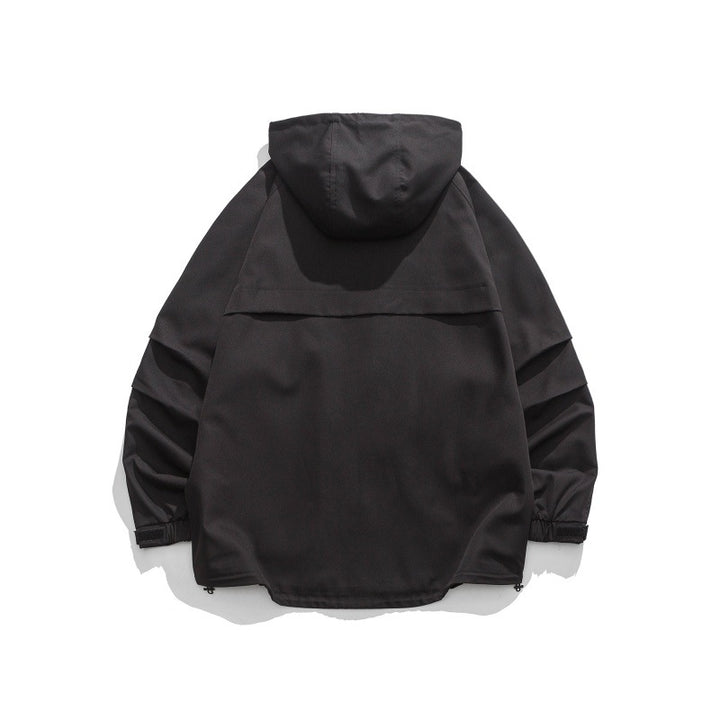 Unisex Boxy-Utility-Hooded Jacket with Multiple Pockets, Adjustable Hem and Windproof Shell Mune Fashion