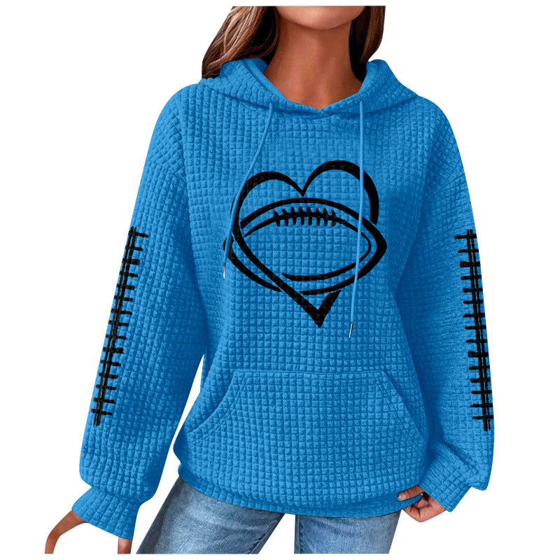 Women Comfortable Hoodie with Heart Design Mune Fashion