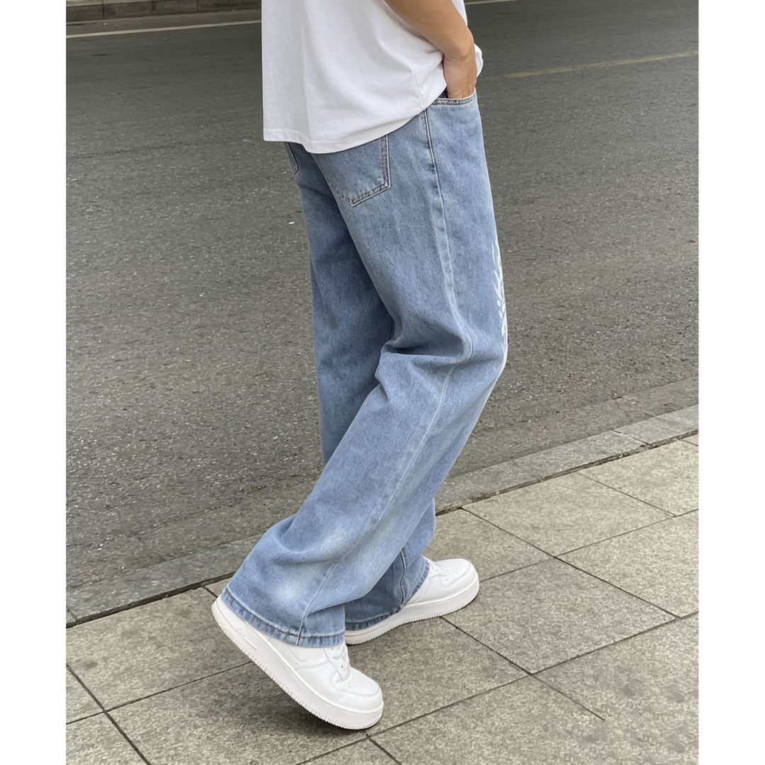 Men's Stylish Loose-Fit Jeans with Unique Graphics Mune Fashion