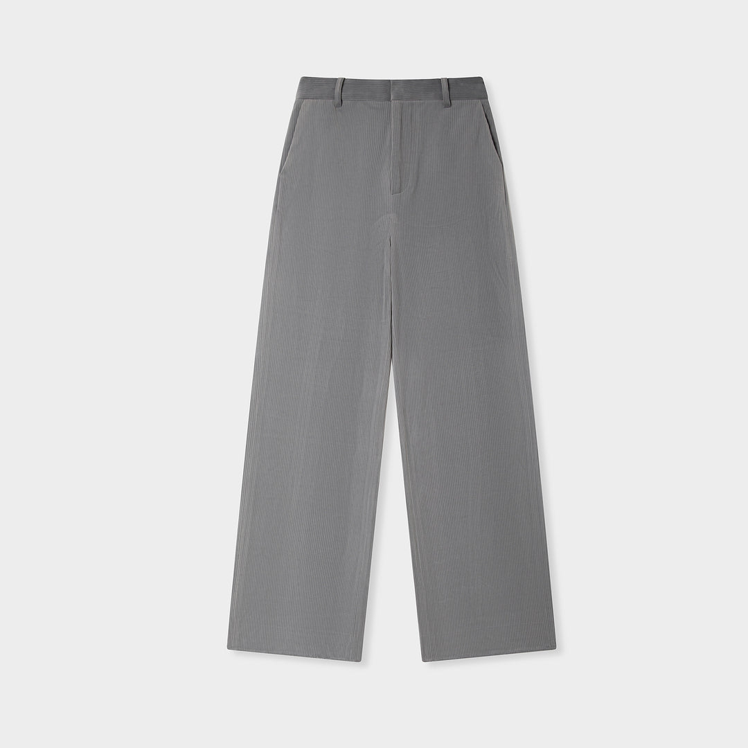 Women's High-Waisted Loose Corduroy Pants Mune Fashion