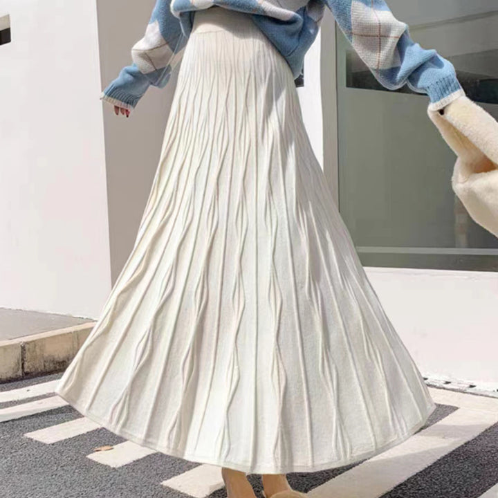 Ladies Elegant, pleated Maxi Skirt Mune Fashion