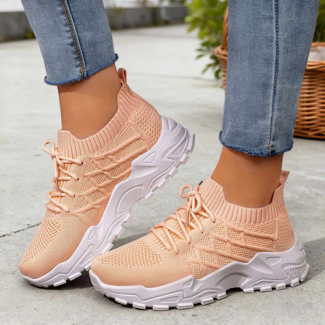 Women High-Performance Running Shoes with Flexible Knitted Upper Mune Fashion
