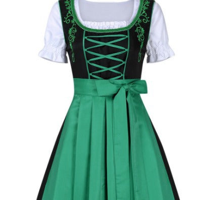 Ladies traditional dirndl with embroidered bodice and laced front Mune Fashion
