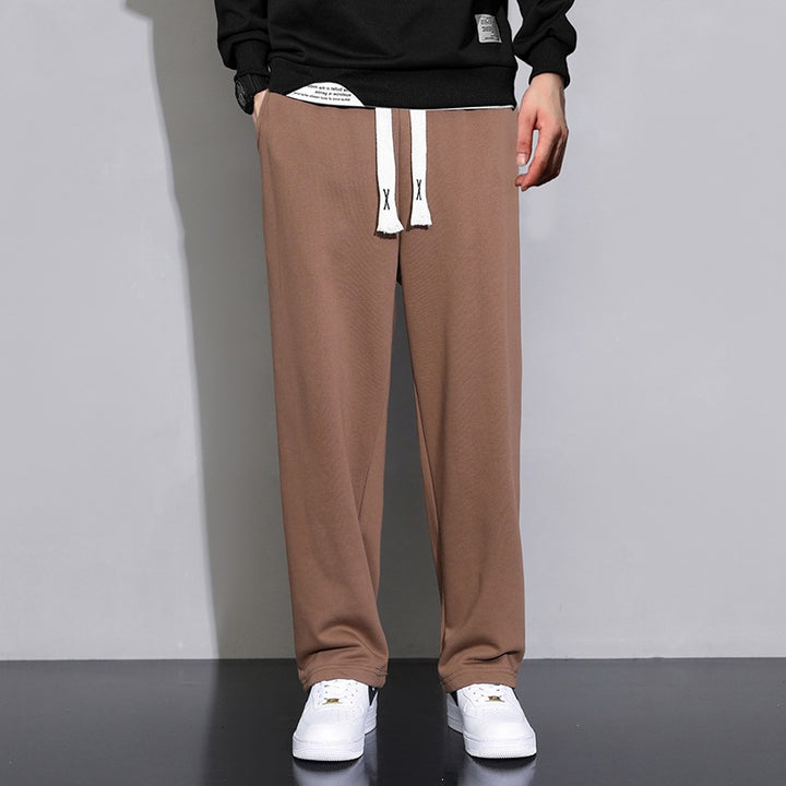 Men's Relaxed-Fit Jogging Pants made of French Terry with wide leg and drawstring Mune Fashion