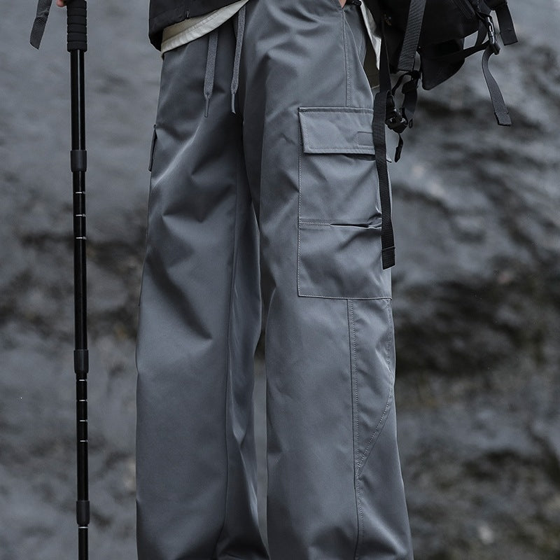 Men's Oversized Outdoor Cargo Pants with Drawstring, Large Flap and Utility Pockets Mune Fashion
