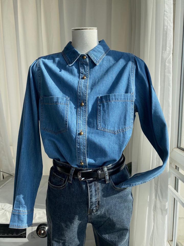Women Denim Shirt Mune Fashion