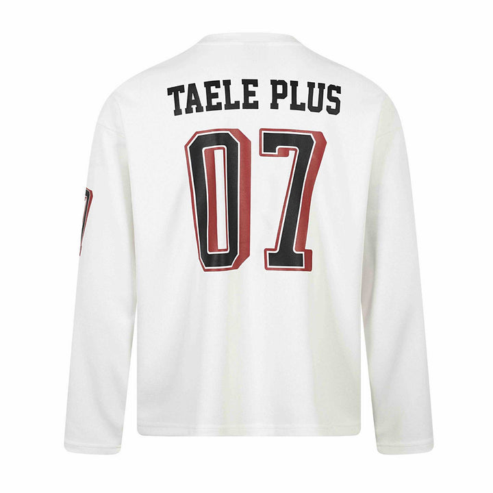 Unisex Sporty Oversized Hockey Jersey with Mesh Structure, Number Print and V Notch Collar Mune Fashion