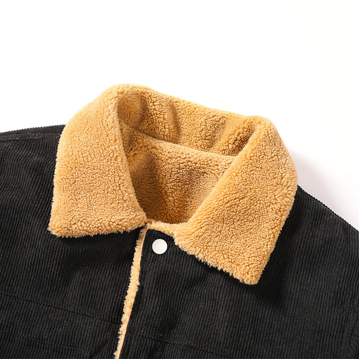 Men's cord jacket with soft fleece lining Mune Fashion